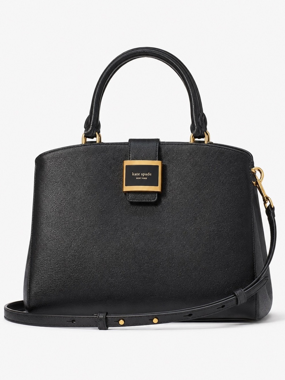 New kate spade Katy Satchel handbag black Leather Crossbody $428 MSRP